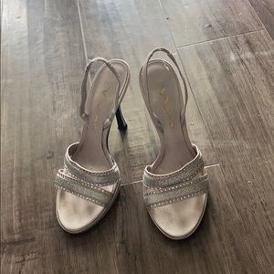 Silver Nina heels
